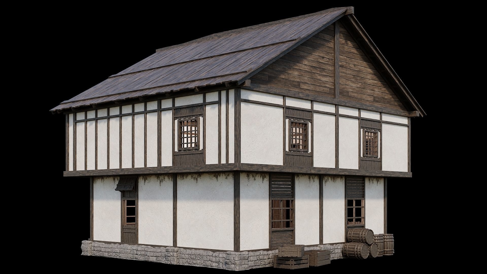 Medieval Village Collection 02 - 4K Textures Game Ready Low-poly 3D model_107