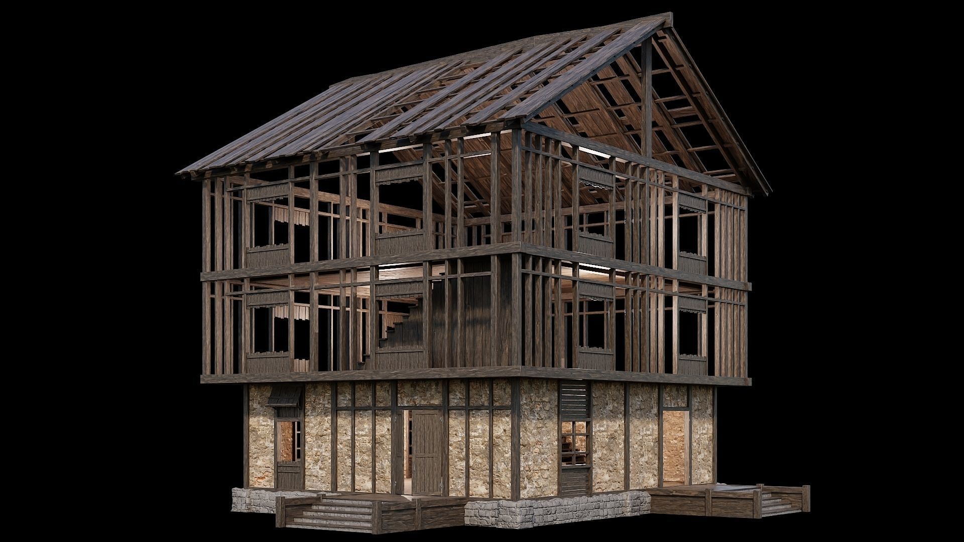 Medieval Village Collection 02 - 4K Textures Game Ready Low-poly 3D model_115