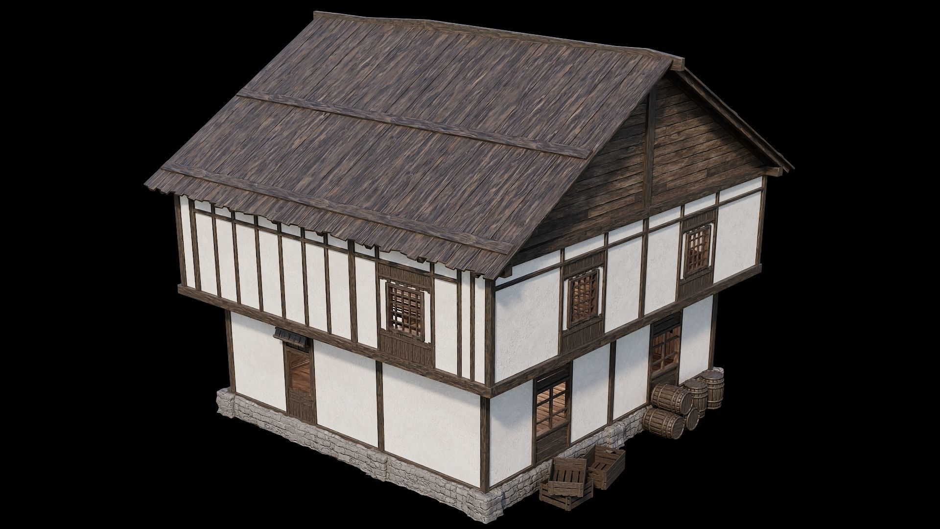 Medieval Village Collection 02 - 4K Textures Game Ready Low-poly 3D model_88