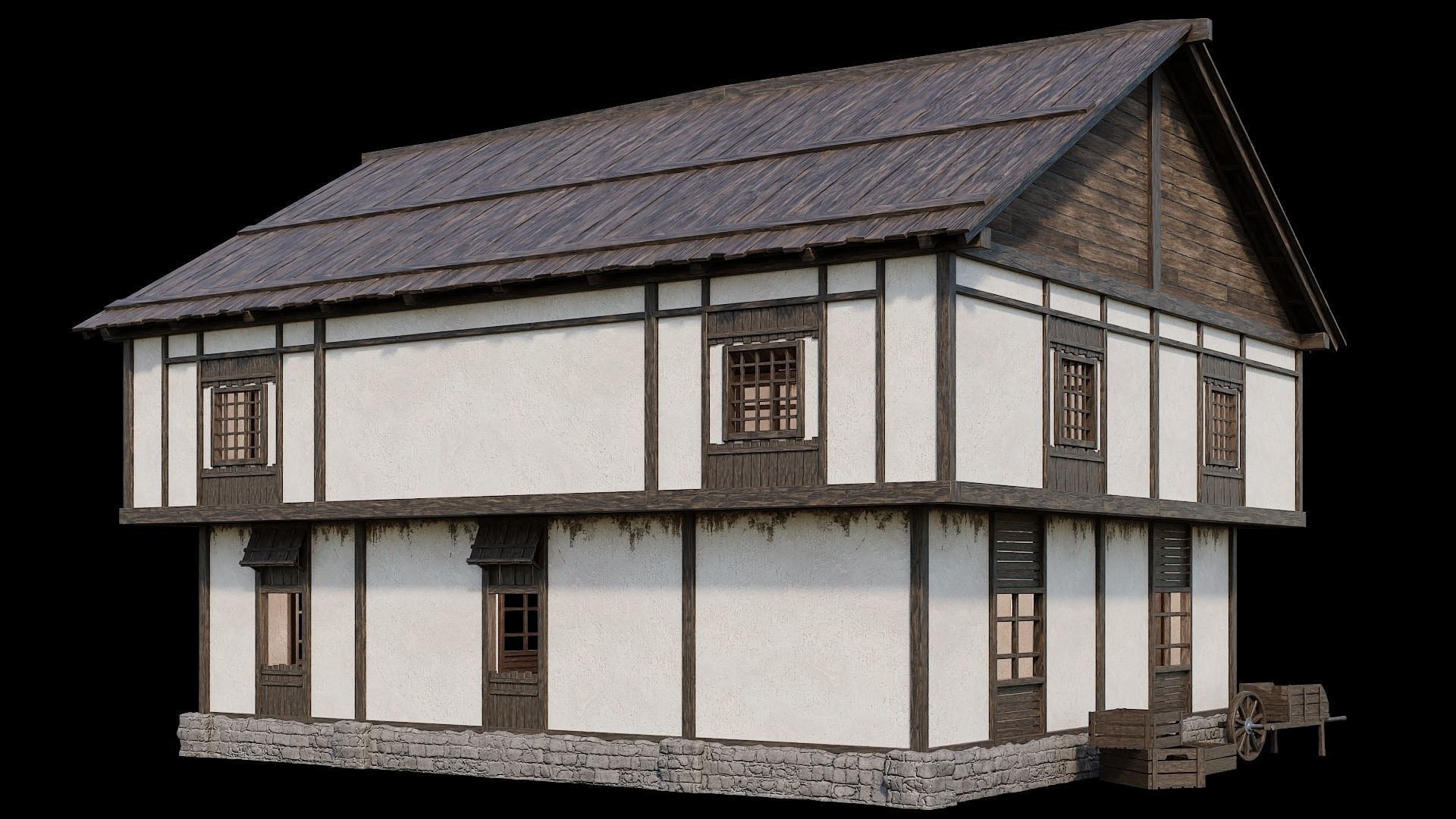 Medieval Village Collection 02 - 4K Textures Game Ready Low-poly 3D model_49