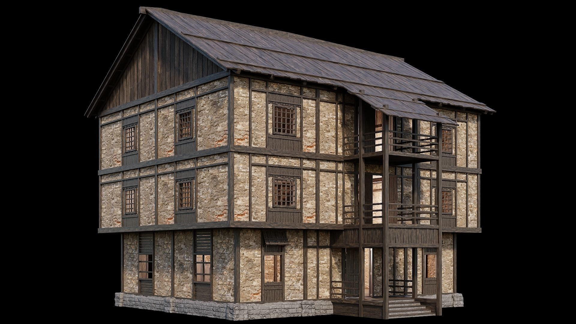 Medieval Village Collection 02 - 4K Textures Game Ready Low-poly 3D model_56
