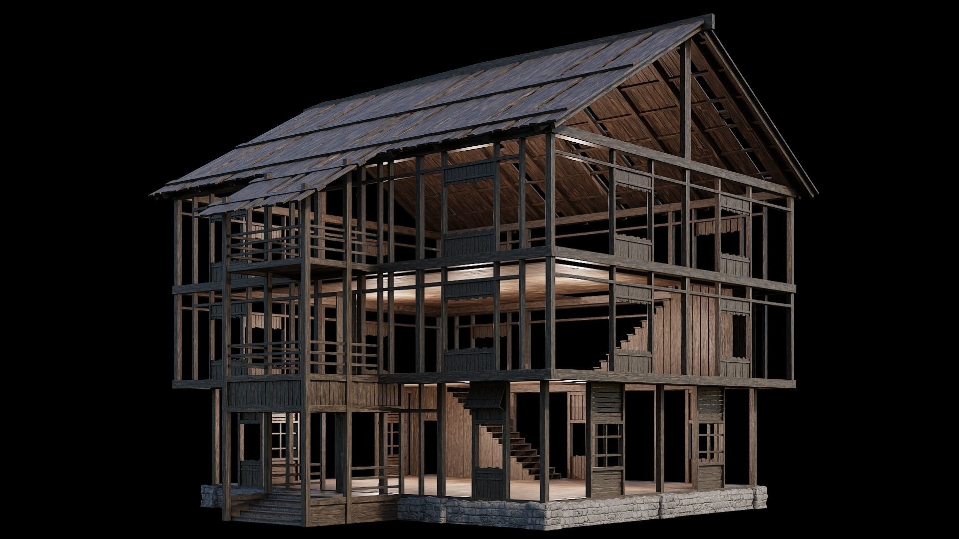 Medieval Village Collection 02 - 4K Textures Game Ready Low-poly 3D model_67