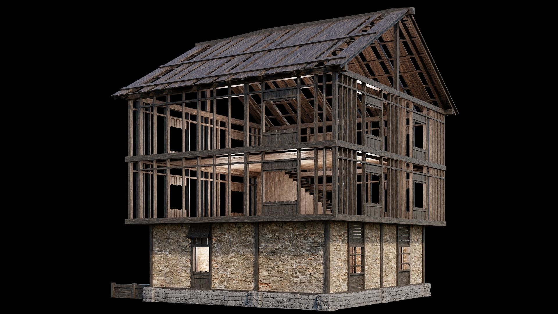 Medieval Village Collection 02 - 4K Textures Game Ready Low-poly 3D model_114