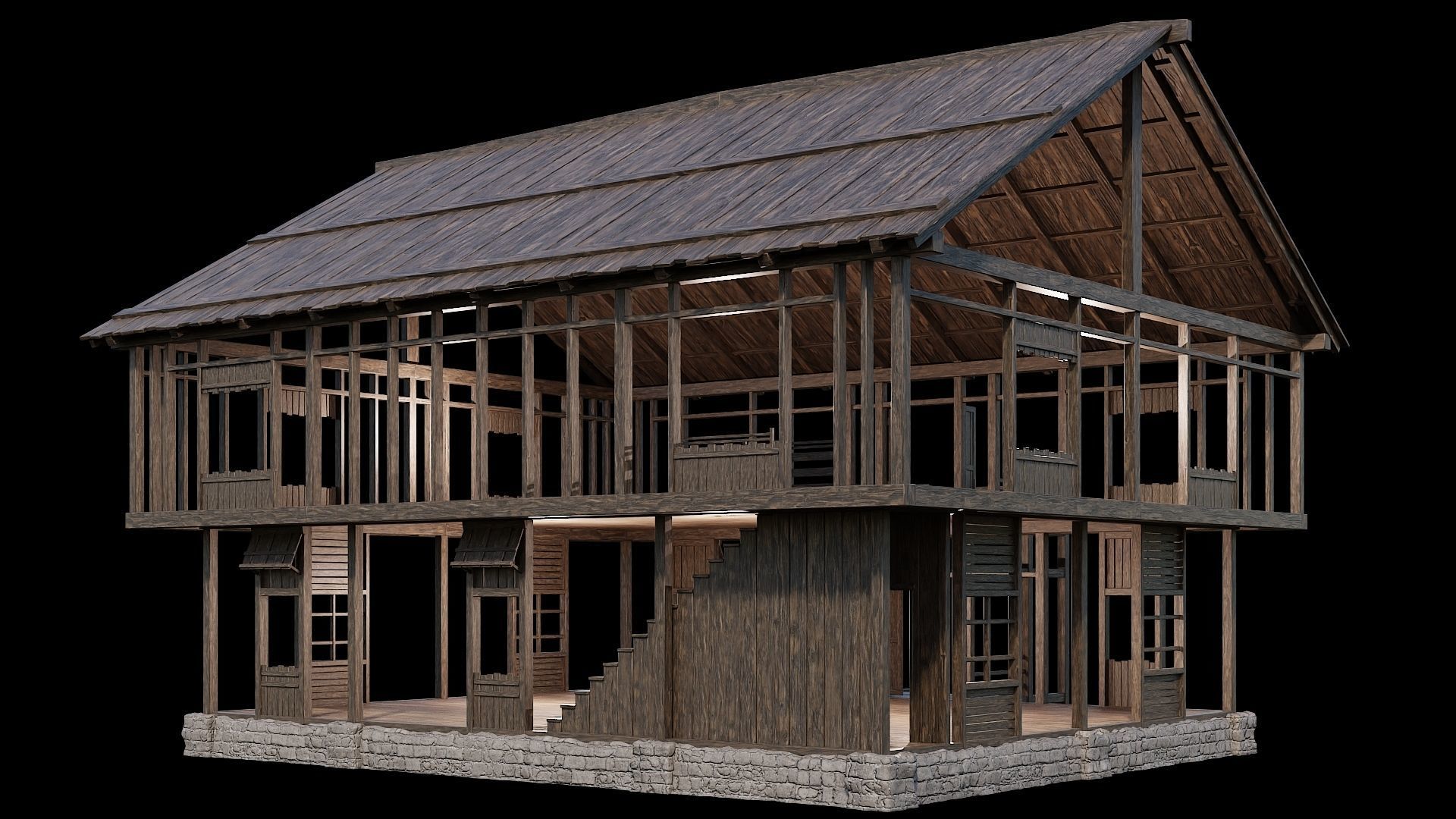 Medieval Village Collection 02 - 4K Textures Game Ready Low-poly 3D model_32