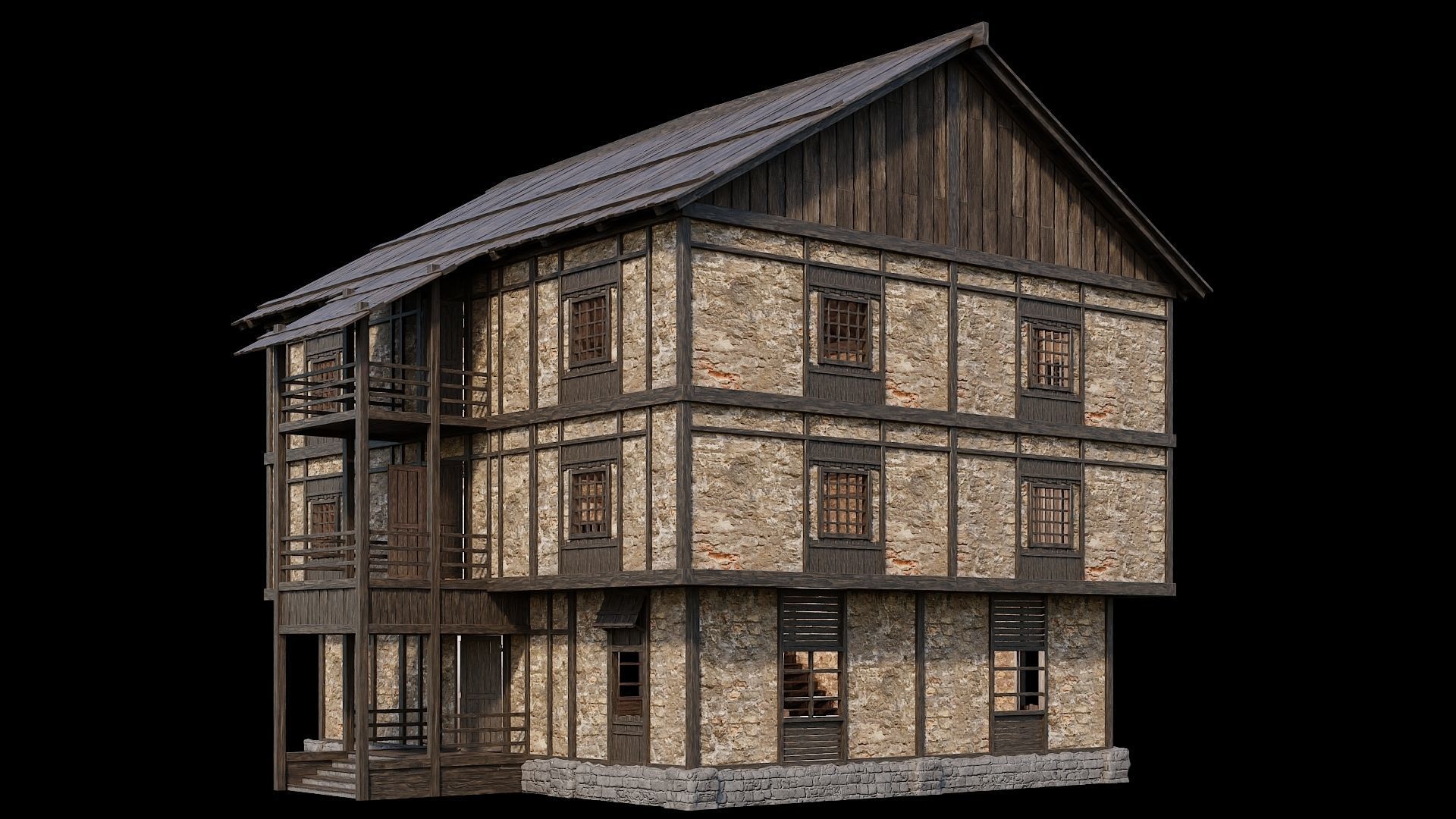 Medieval Village Collection 02 - 4K Textures Game Ready Low-poly 3D model_59