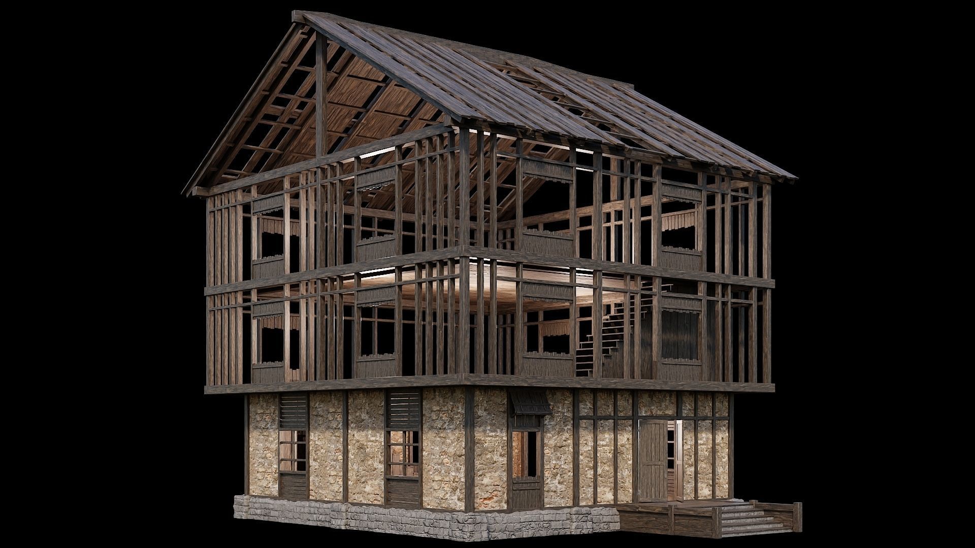 Medieval Village Collection 02 - 4K Textures Game Ready Low-poly 3D model_110