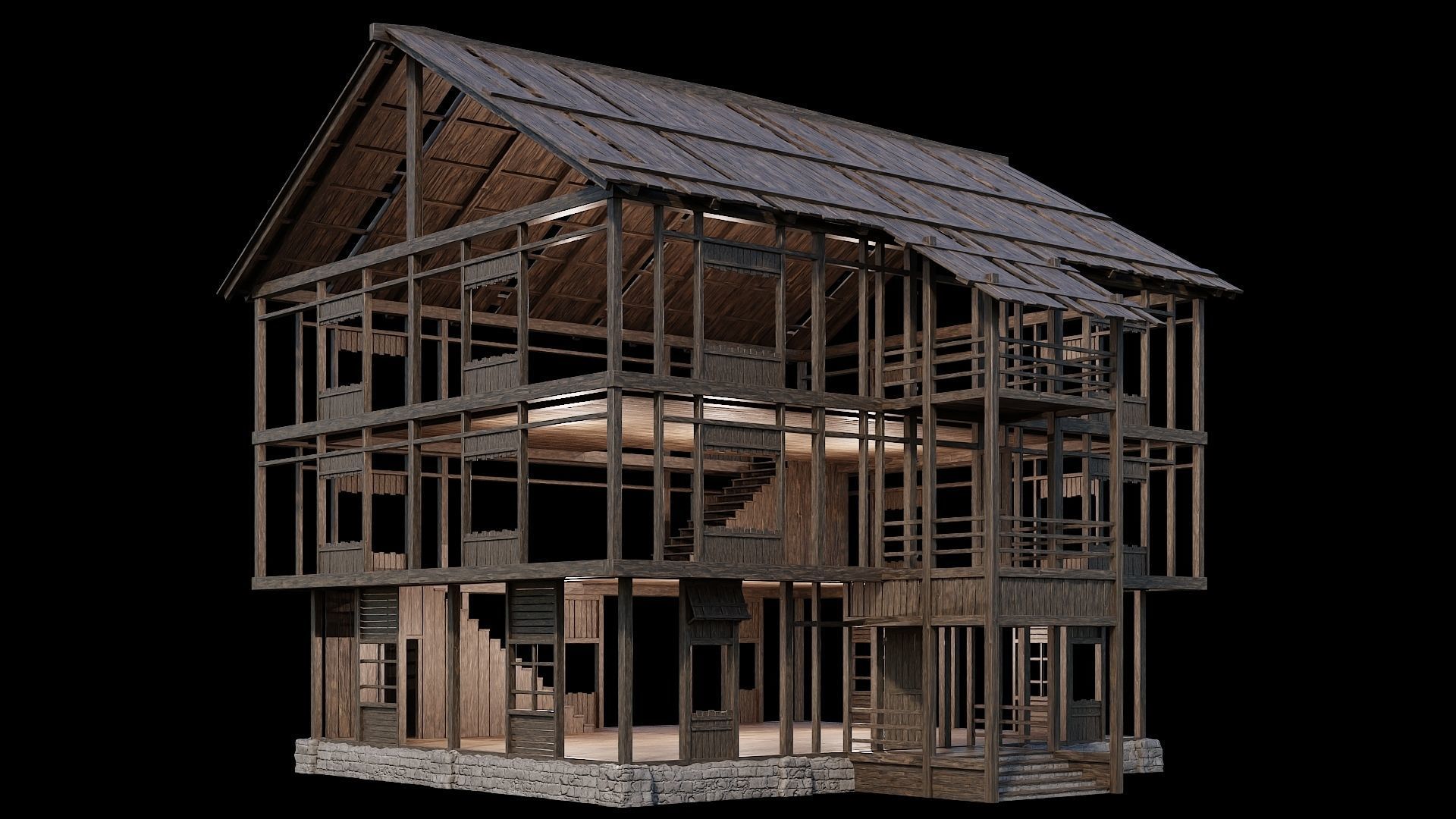 Medieval Village Collection 02 - 4K Textures Game Ready Low-poly 3D model_53