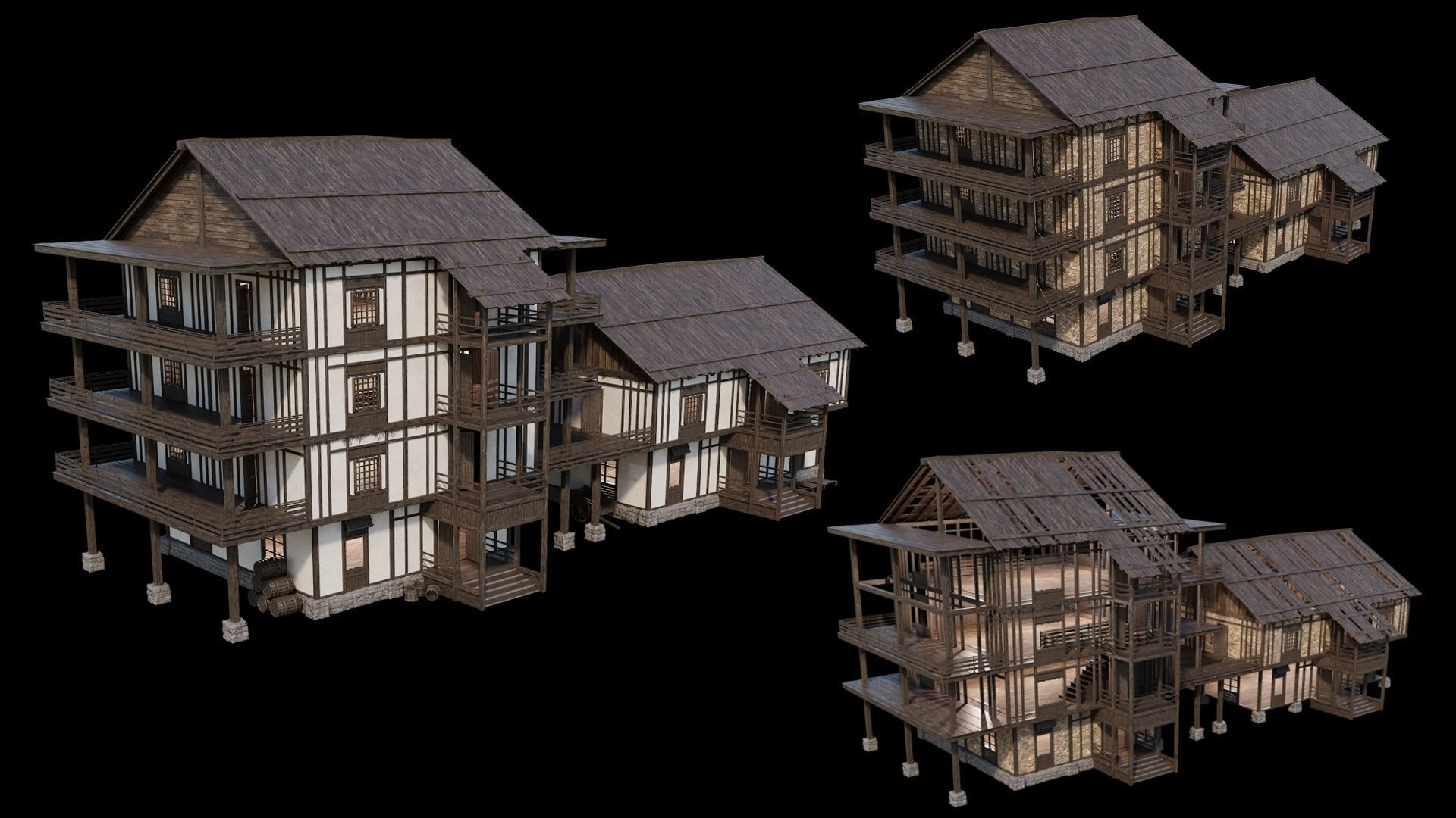 Medieval Village Collection 02 - 4K Textures Game Ready Low-poly 3D model_20