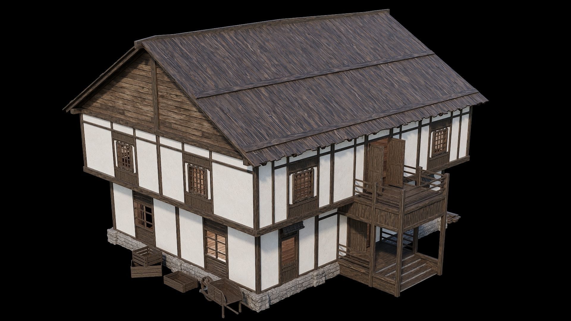 Medieval Village Collection 02 - 4K Textures Game Ready Low-poly 3D model_47