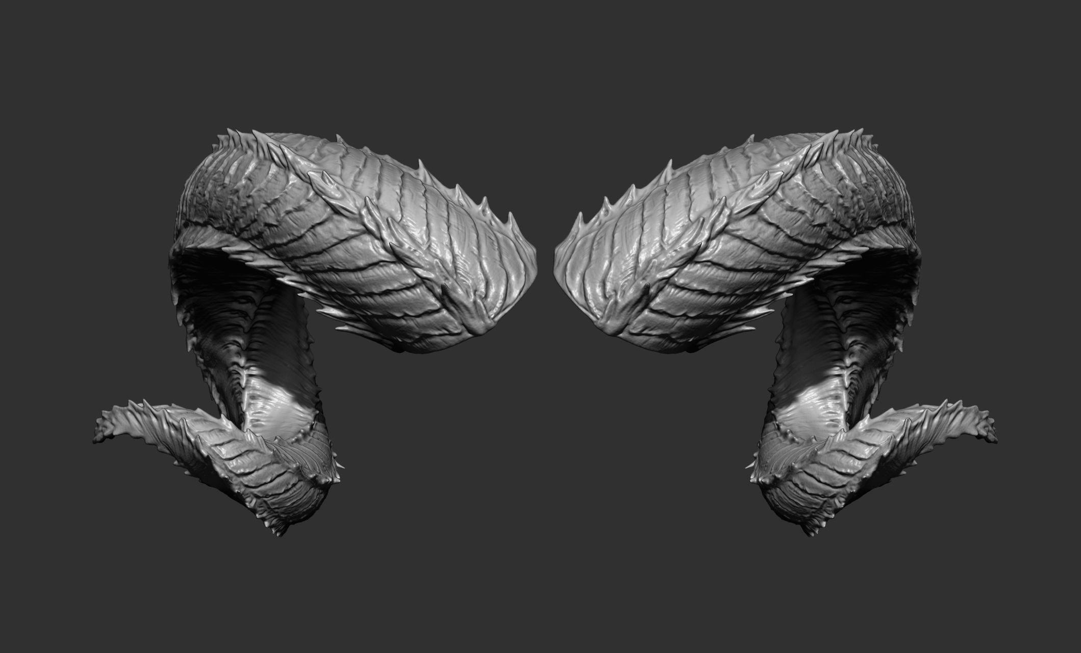 24  Creature Monster Demon Horns 3D model_4