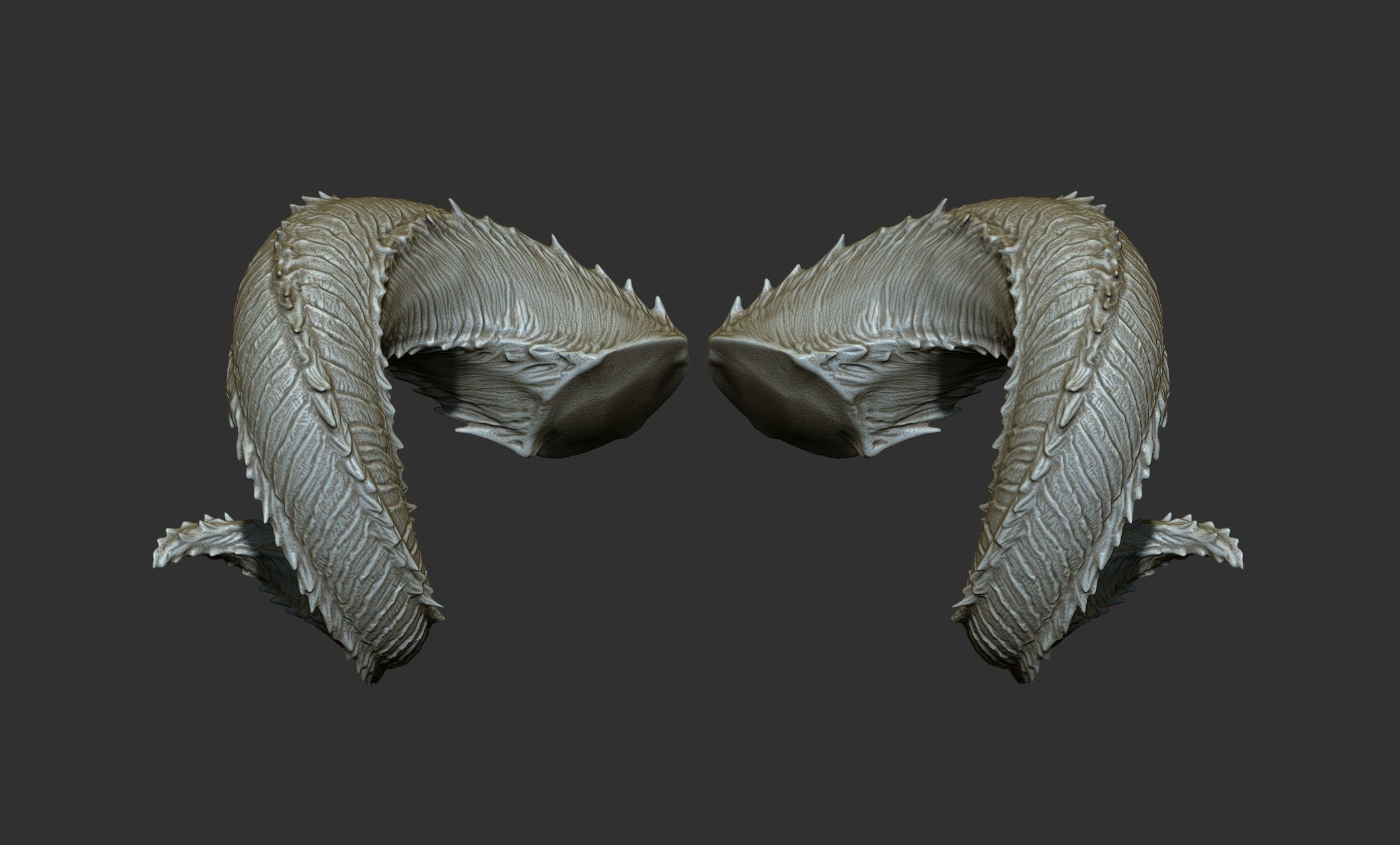 24  Creature Monster Demon Horns 3D model_3