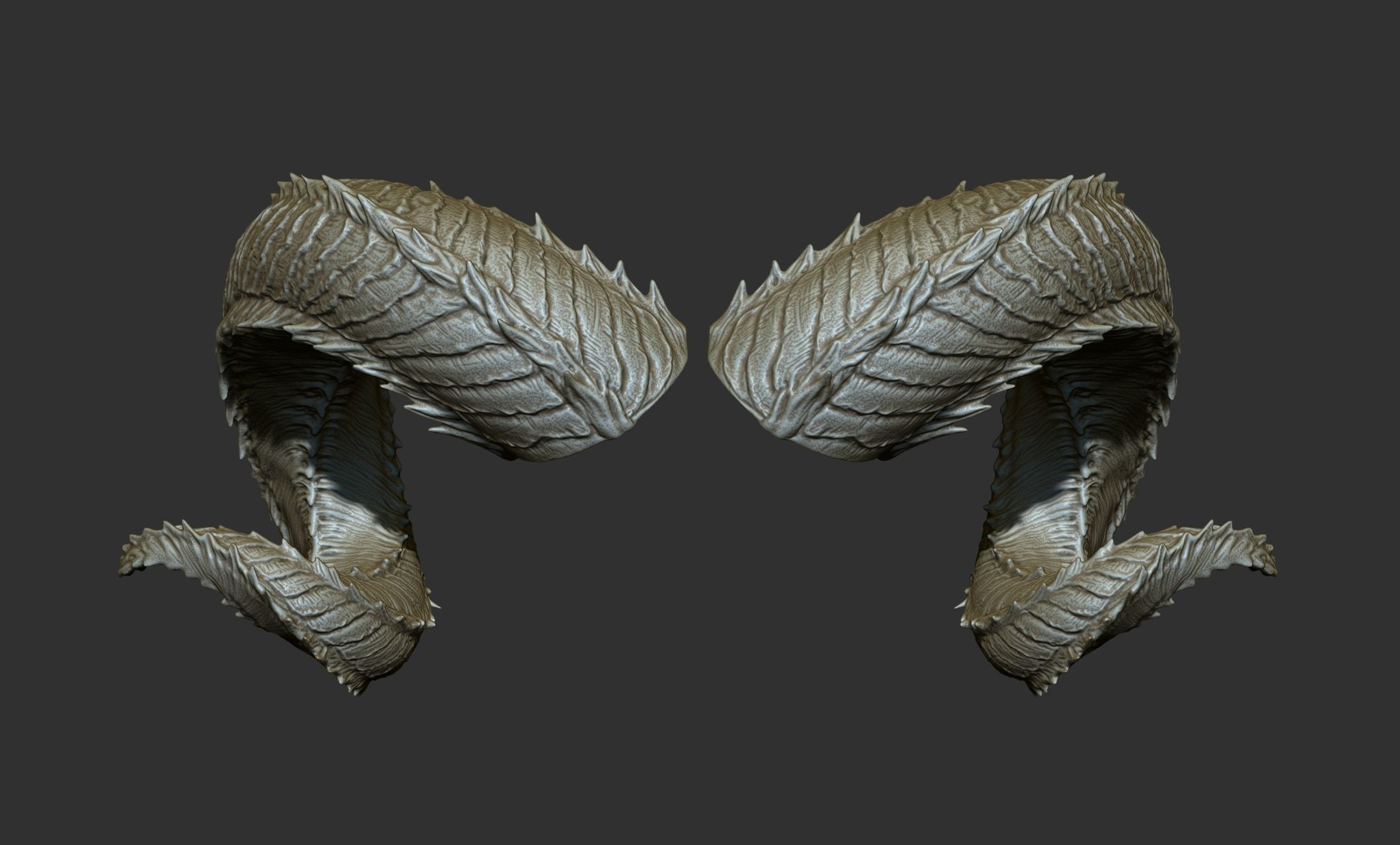 24  Creature Monster Demon Horns 3D model_1