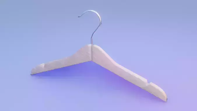 3D Wooden Hanger Model for Realistic Visualizations