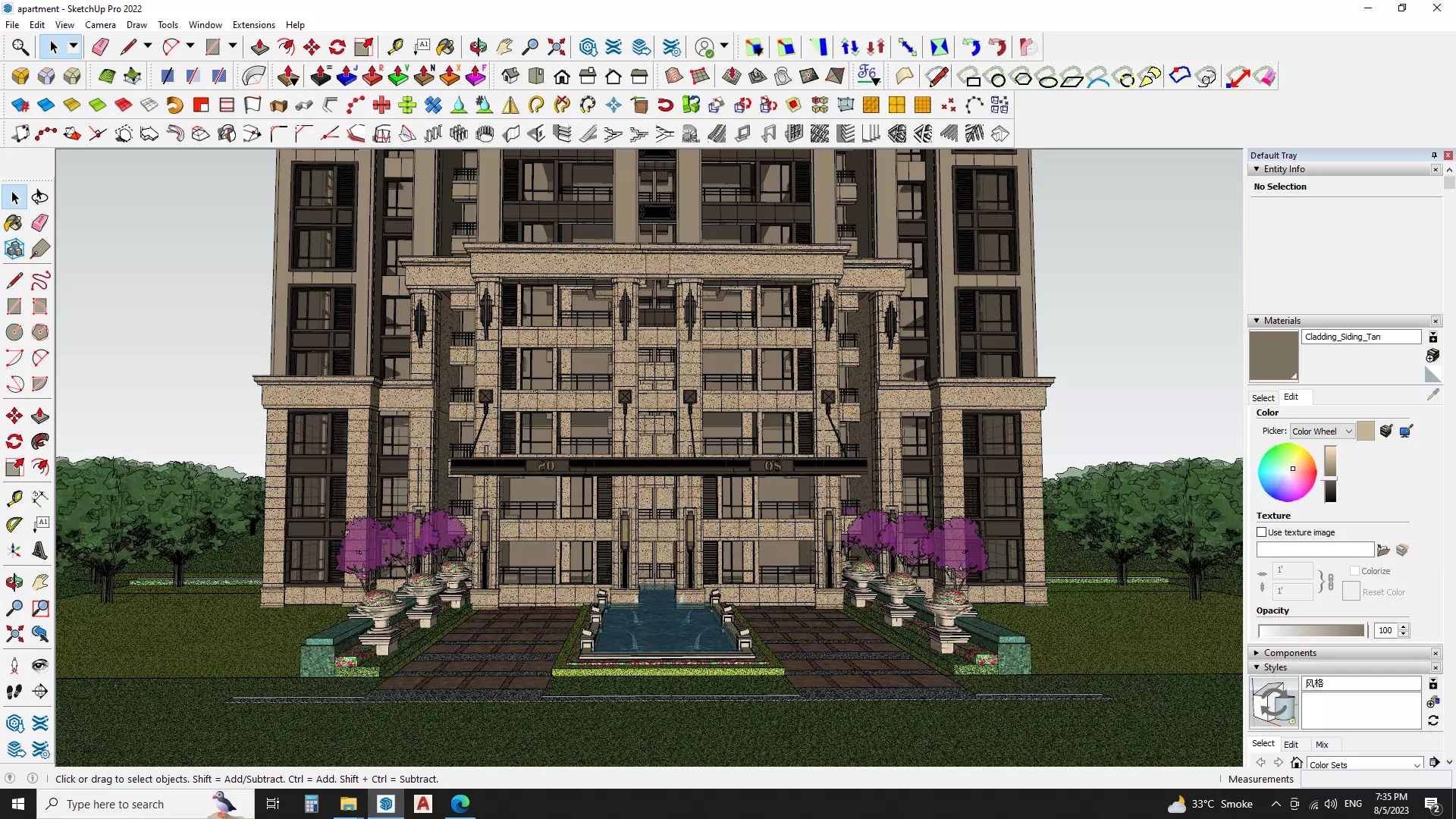 Modern Urban Apartments sketchup model Free 3D model_0
