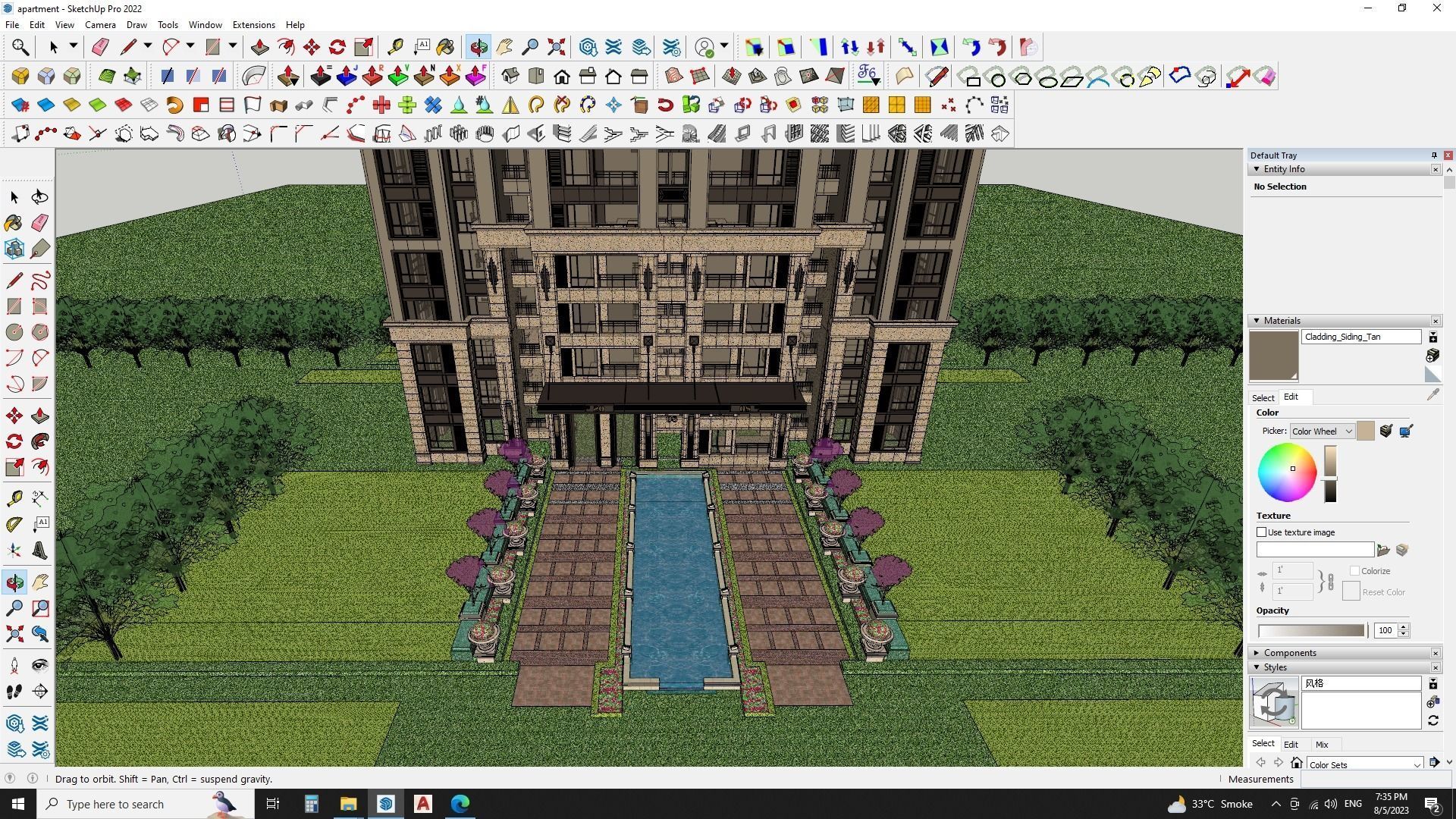 Modern Urban Apartments sketchup model Free 3D model_3