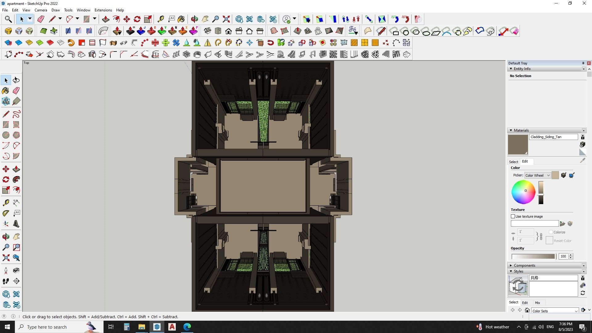 Modern Urban Apartments sketchup model Free 3D model_10