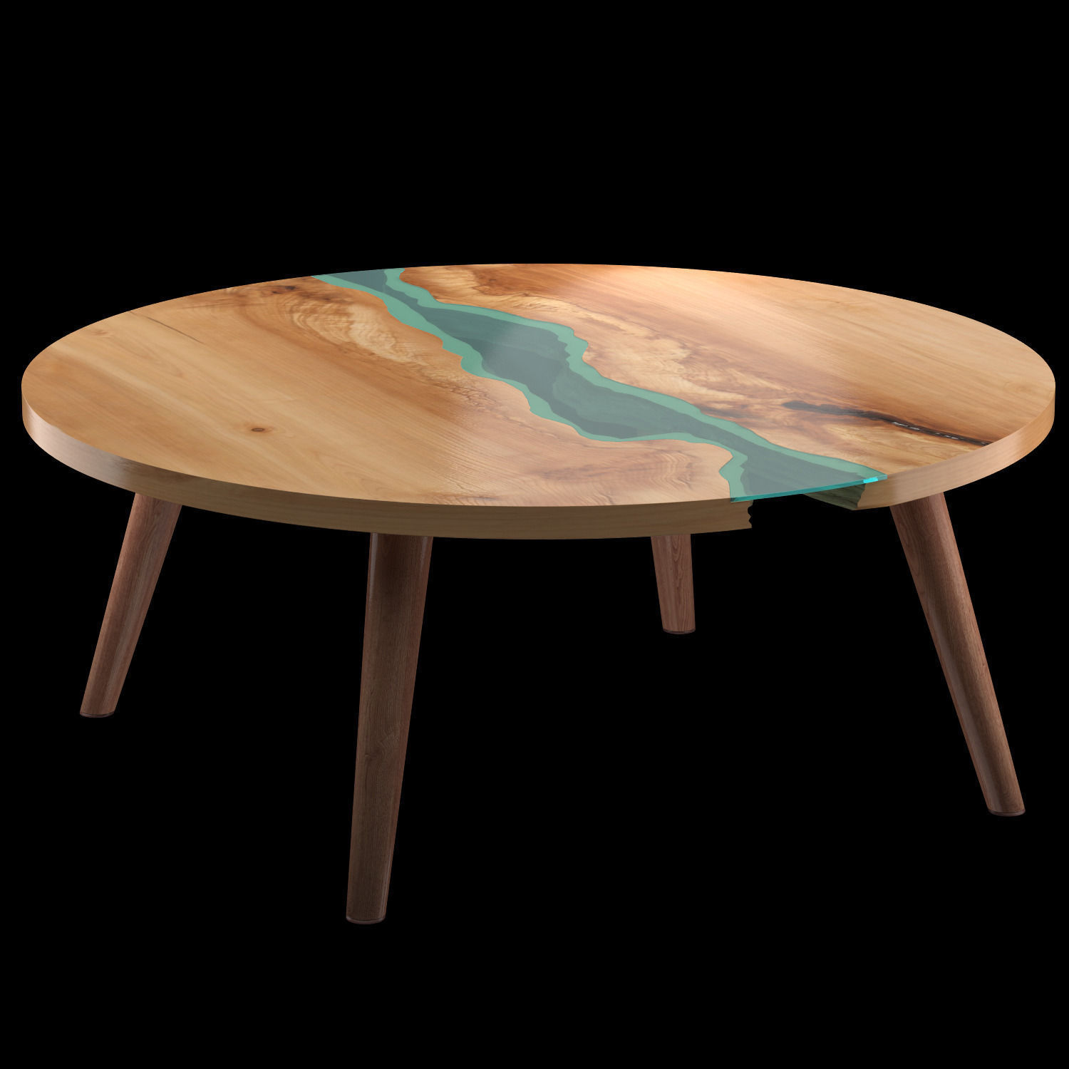 Round Table River Collection Low-poly 3D model_3