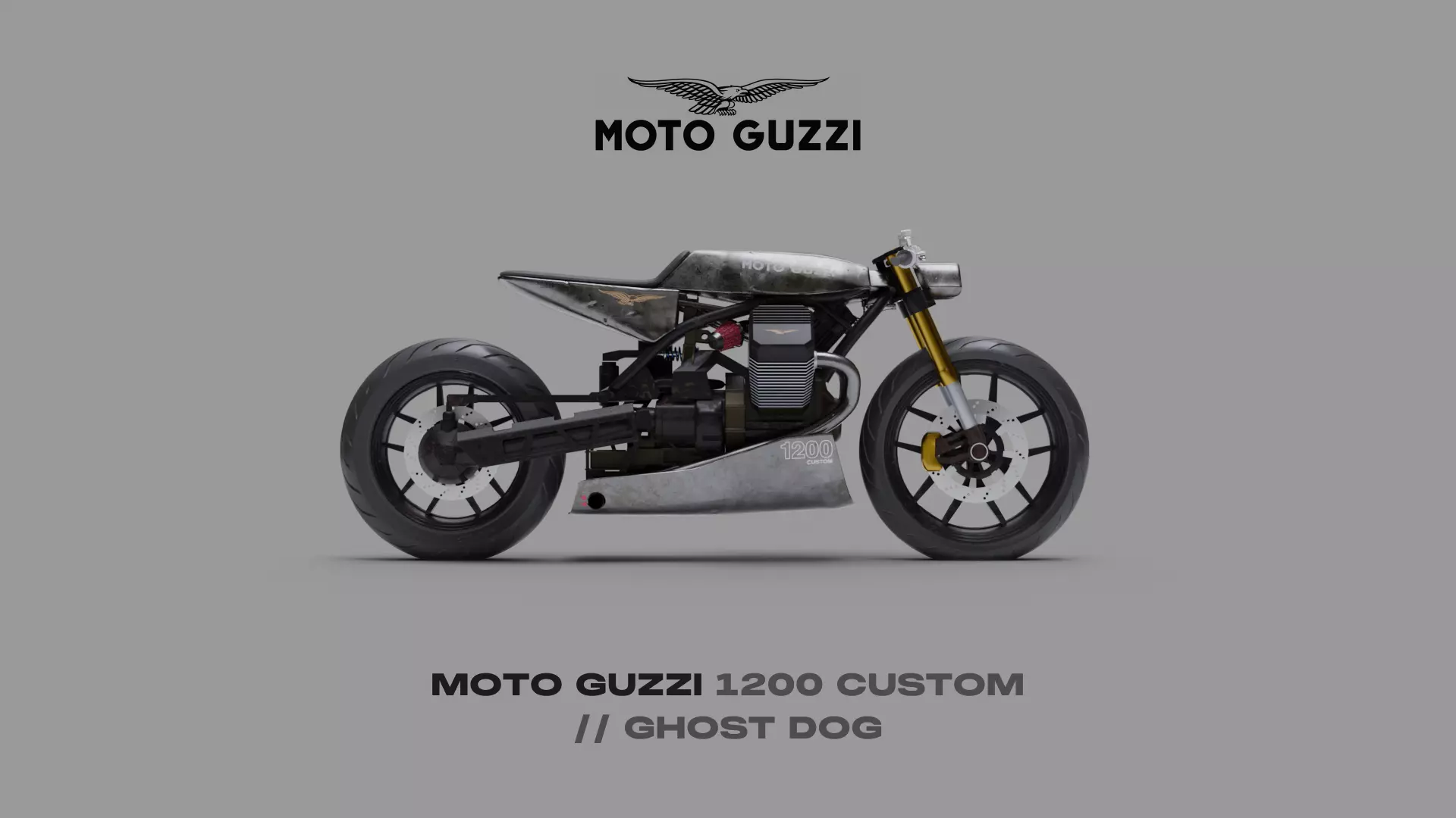 Moto Guzzi 1200 Cafe Racer Motorcycle 3D model