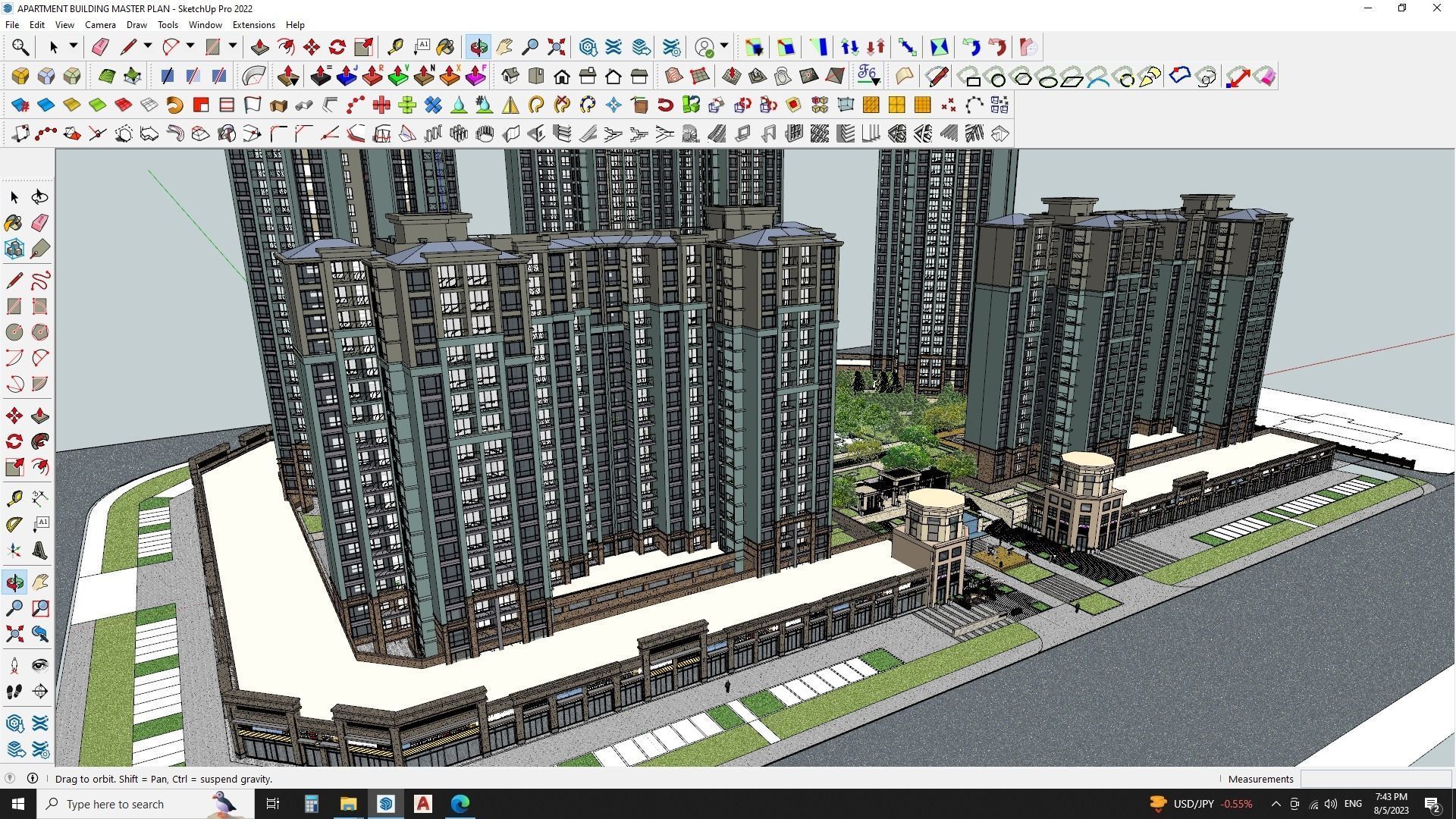 3D sketchup Models of Apartment and Amusement Park 3D model_2