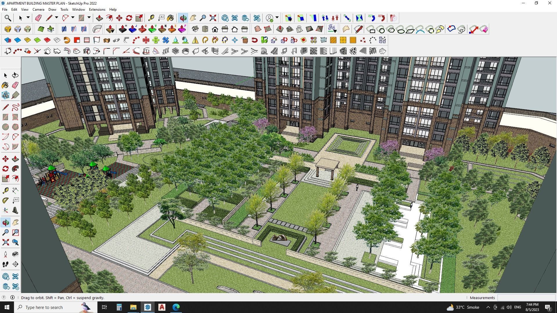 3D sketchup Models of Apartment and Amusement Park 3D model_5