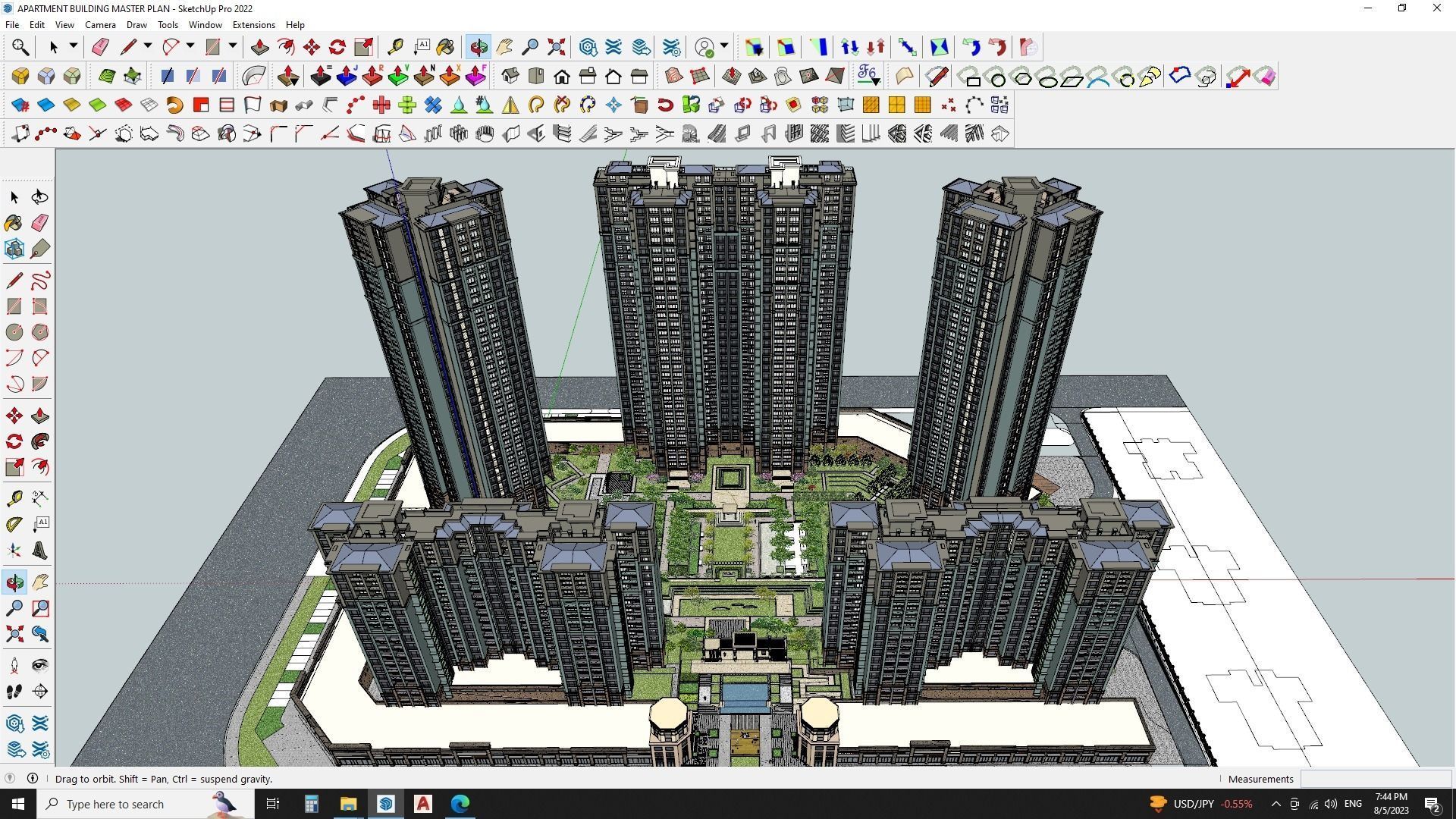 3D sketchup Models of Apartment and Amusement Park 3D model_3