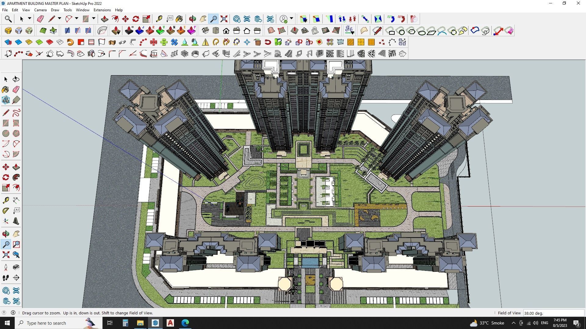 3D sketchup Models of Apartment and Amusement Park 3D model_9
