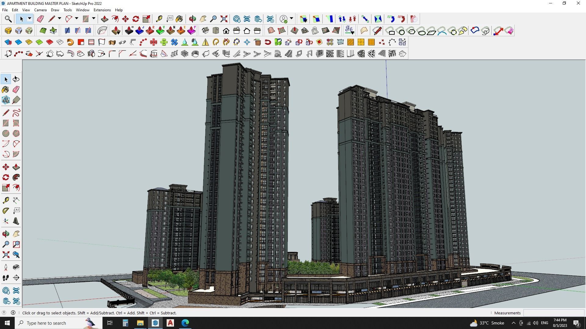 3D sketchup Models of Apartment and Amusement Park 3D model_4