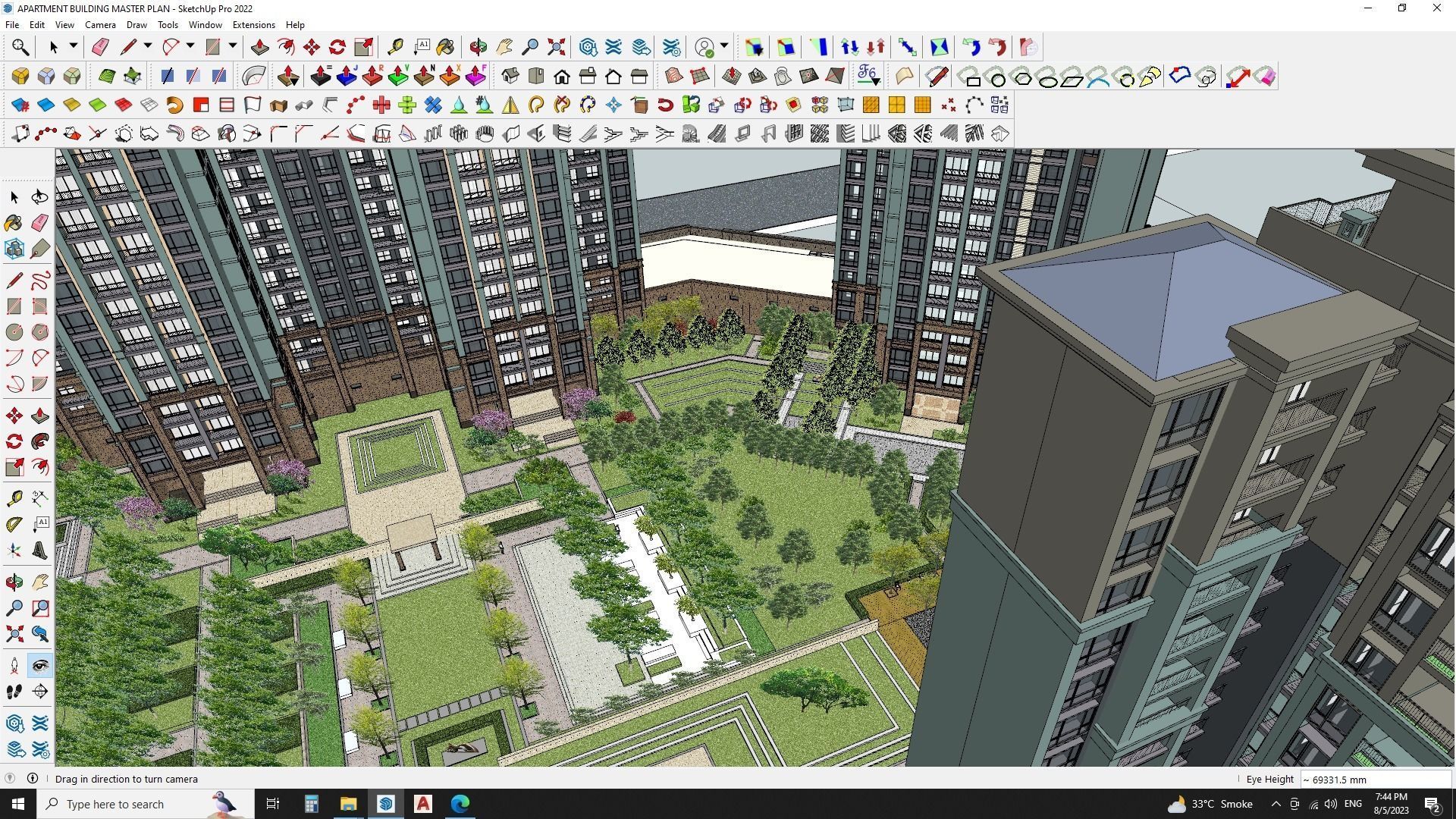 3D sketchup Models of Apartment and Amusement Park 3D model_6
