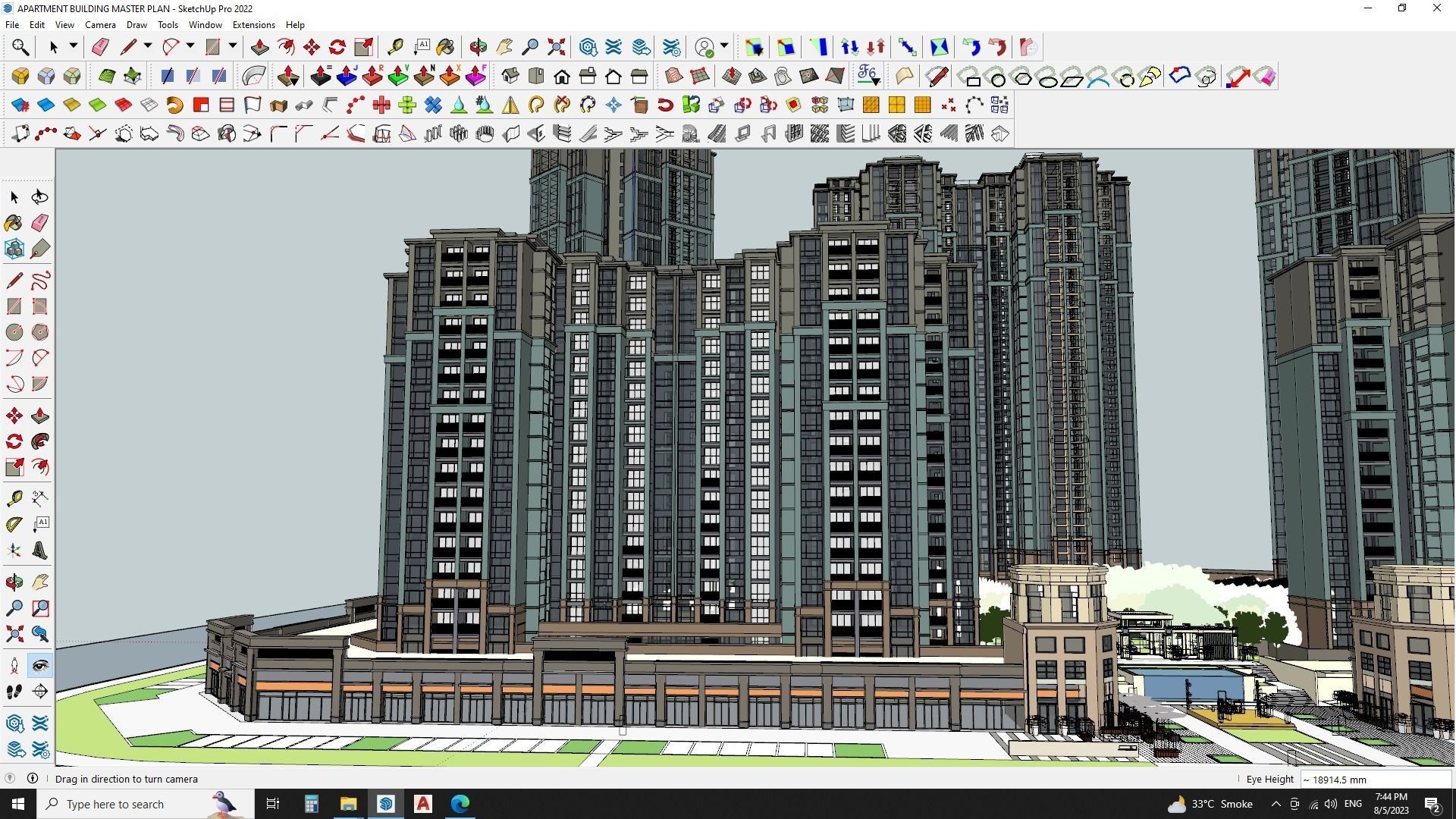 3D sketchup Models of Apartment and Amusement Park 3D model_7