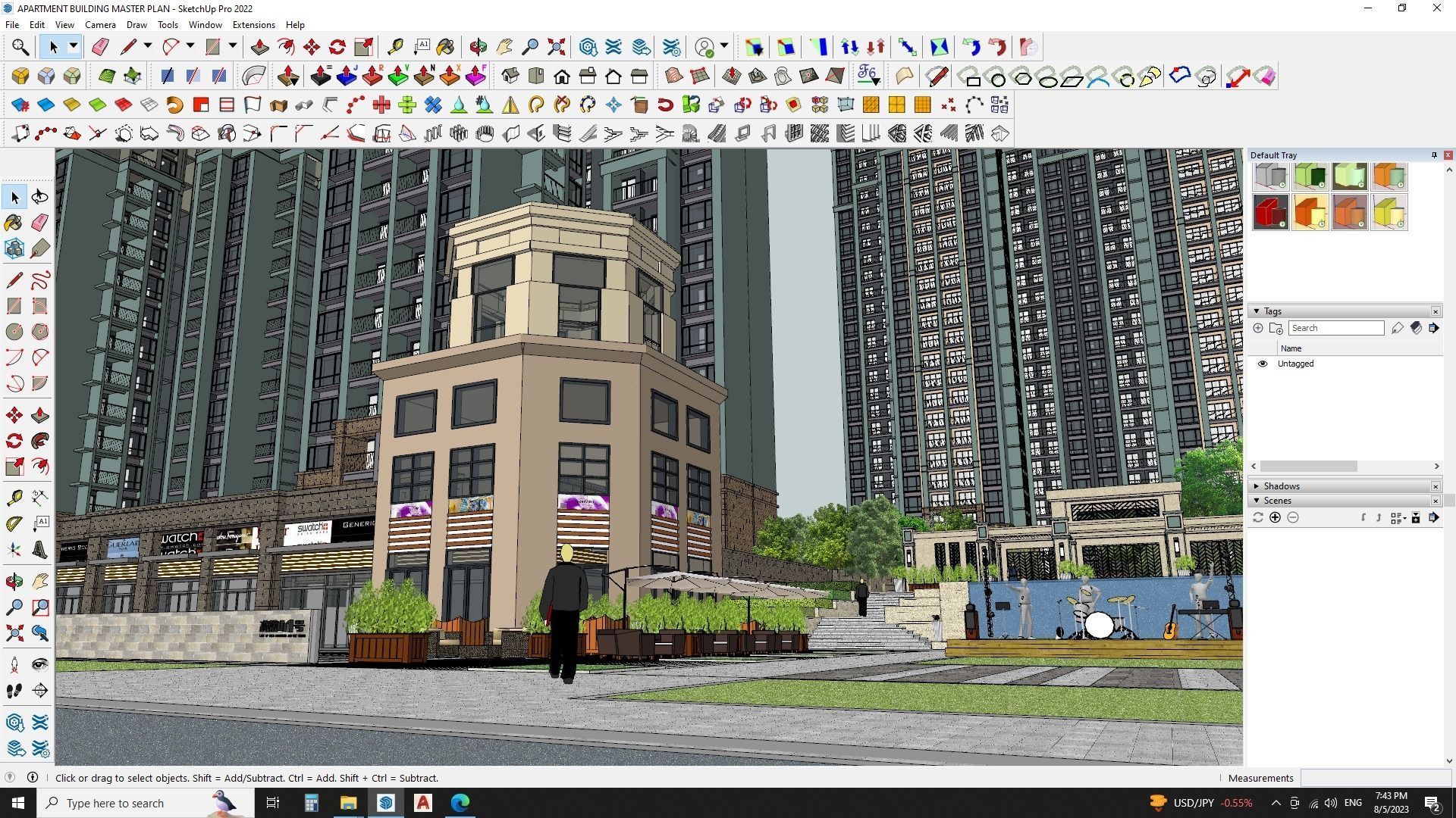 3D sketchup Models of Apartment and Amusement Park 3D model_1