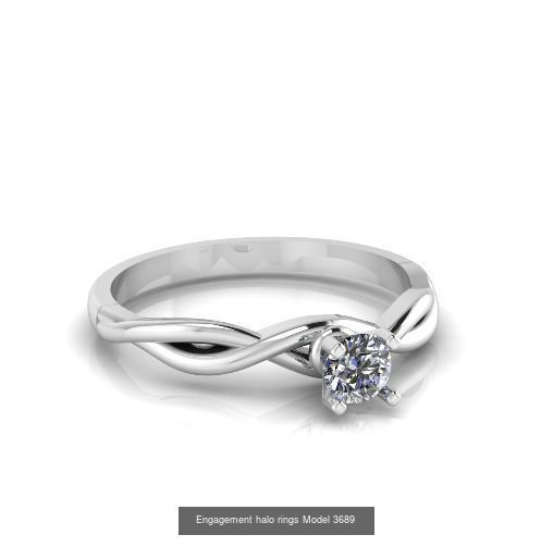 Collection Engagement halo rings 100 Model _51