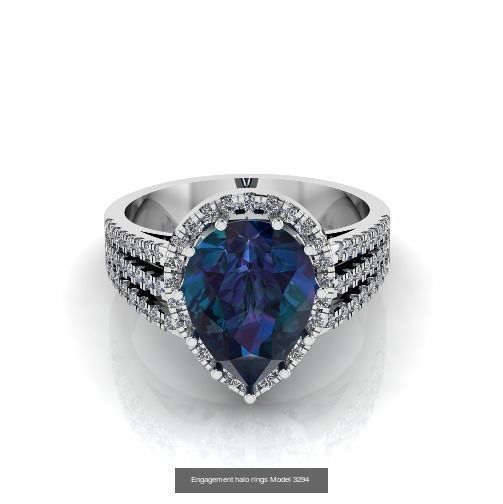 Collection Engagement halo rings 100 Model _15