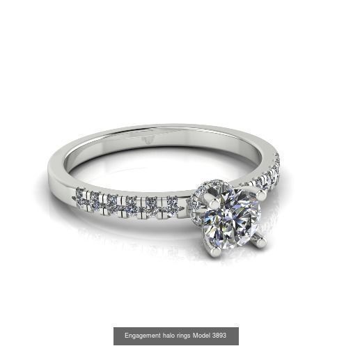 Collection Engagement halo rings 100 Model _83