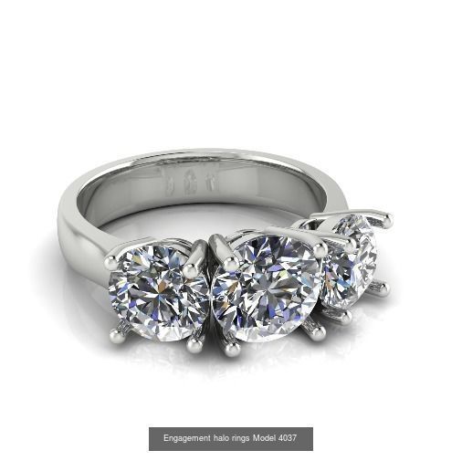 Collection Engagement halo rings 100 Model _108