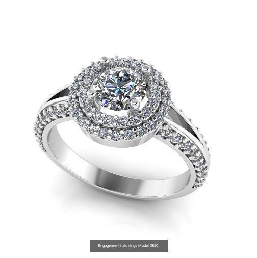 Collection Engagement halo rings 100 Model _65