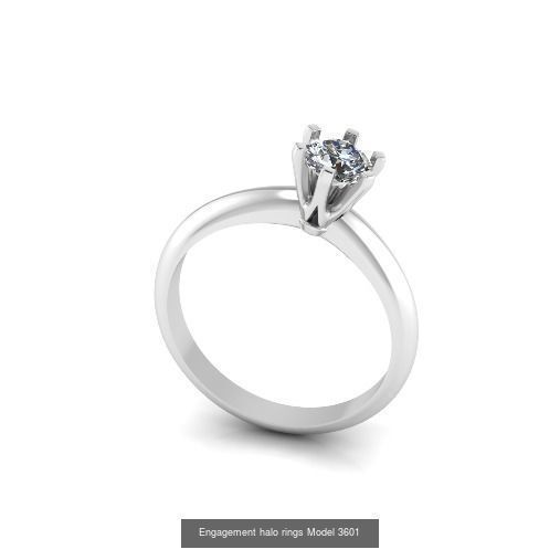 Collection Engagement halo rings 100 Model _39
