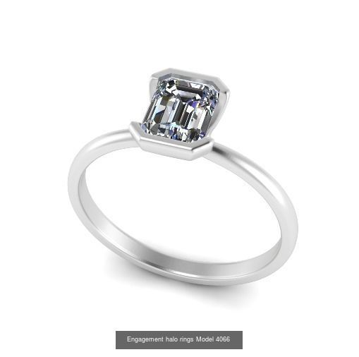 Collection Engagement halo rings 100 Model _105