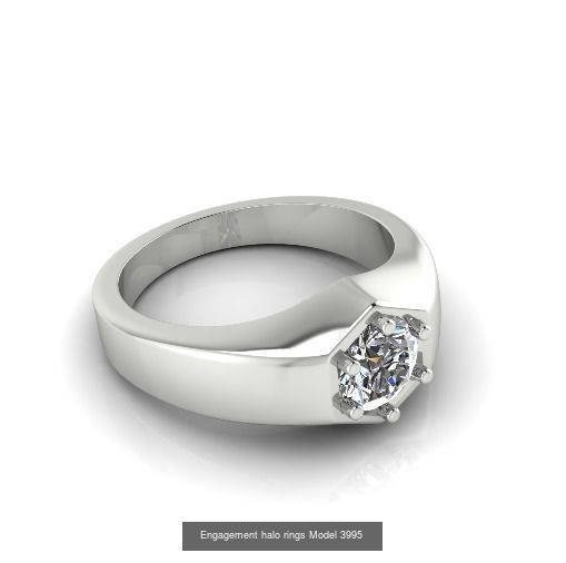 Collection Engagement halo rings 100 Model _100