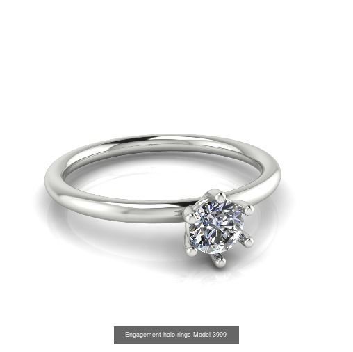 Collection Engagement halo rings 100 Model _99
