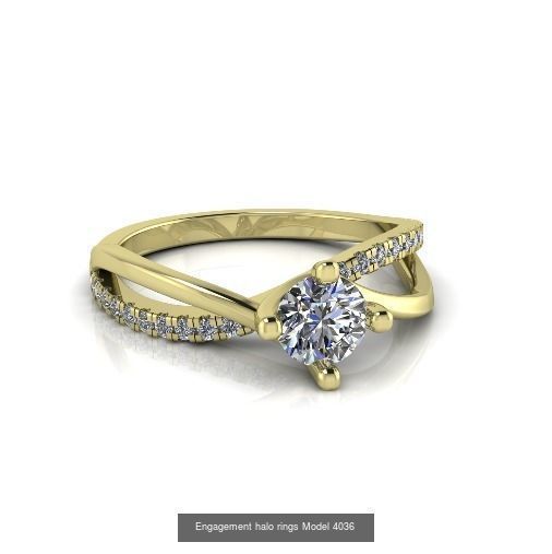 Collection Engagement halo rings 100 Model _109