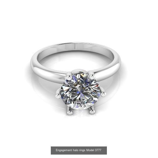 Collection Engagement halo rings 100 Model _72