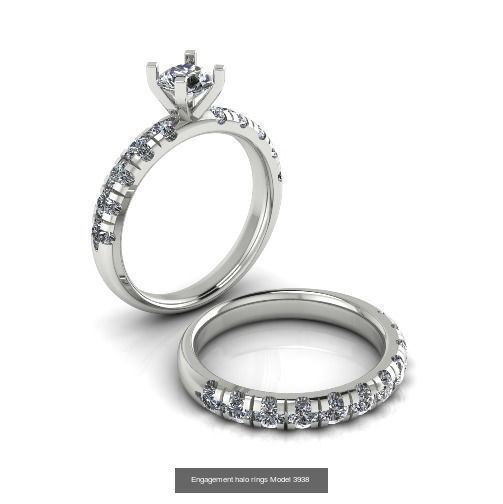 Collection Engagement halo rings 100 Model _90
