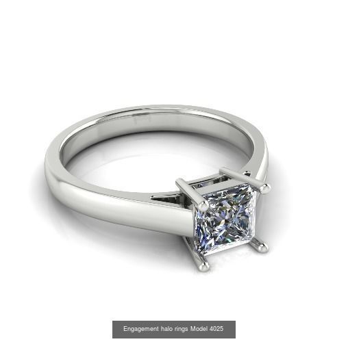 Collection Engagement halo rings 100 Model _111