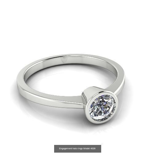 Collection Engagement halo rings 100 Model _110