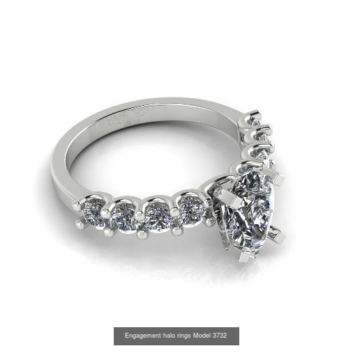 Collection Engagement halo rings 100 Model _59