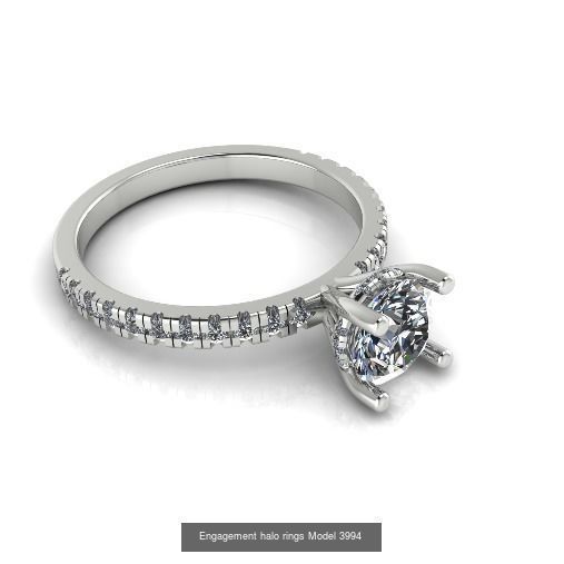 Collection Engagement halo rings 100 Model _101