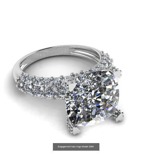 Collection Engagement halo rings 100 Model _22