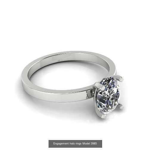 Collection Engagement halo rings 100 Model _103