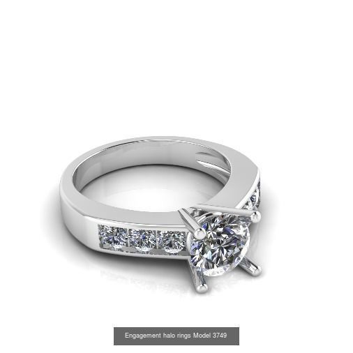 Collection Engagement halo rings 100 Model _55