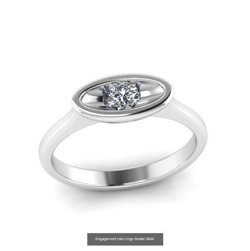 Collection Engagement halo rings 100 Model _47